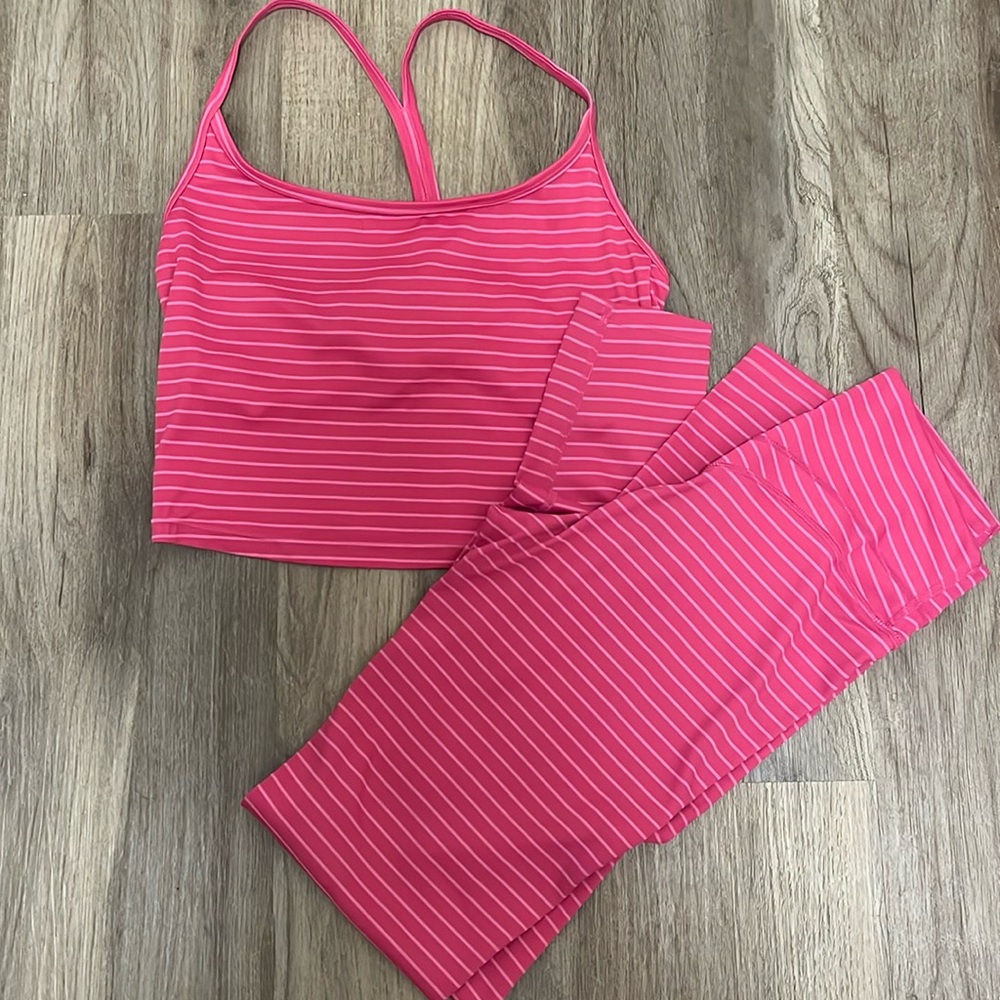Vitality x Chloe B pink striped set